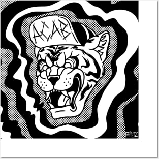 Trippy Tiger Posters and Art